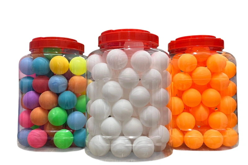 PİNPON TOPLARI BEYAZ/ TURUNCU / RENKLİ / 60LI KAVANOZ